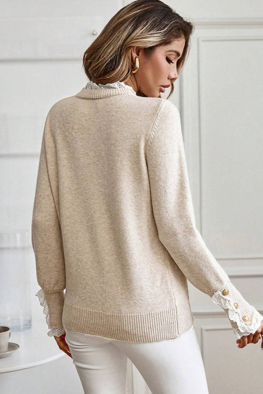 Lace Trim Sweater