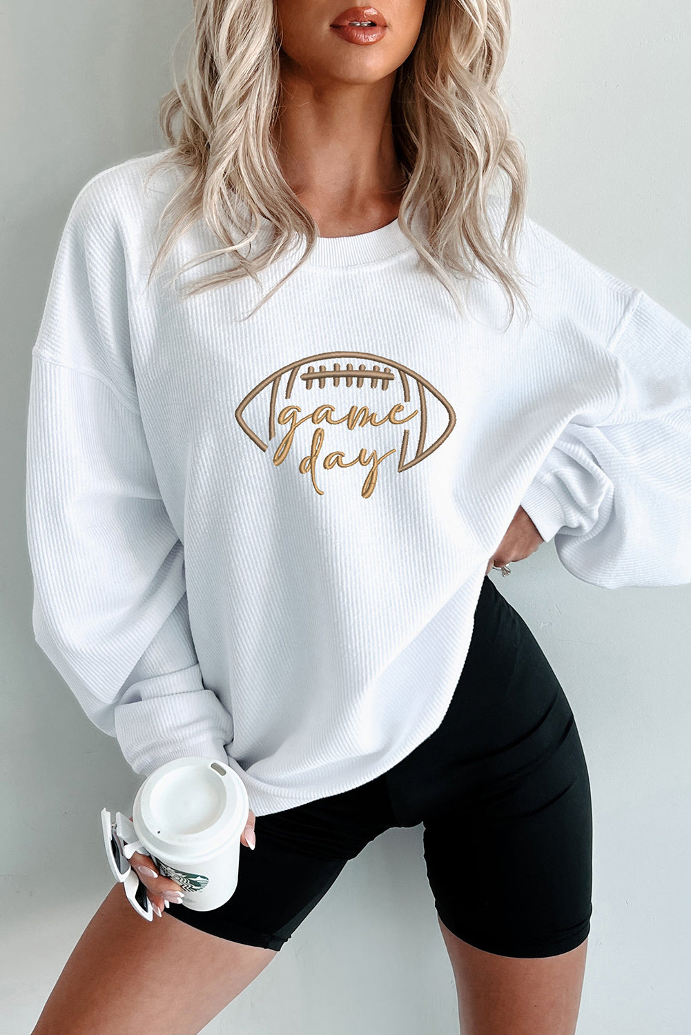 Football Game Day Corded Sweatshirt