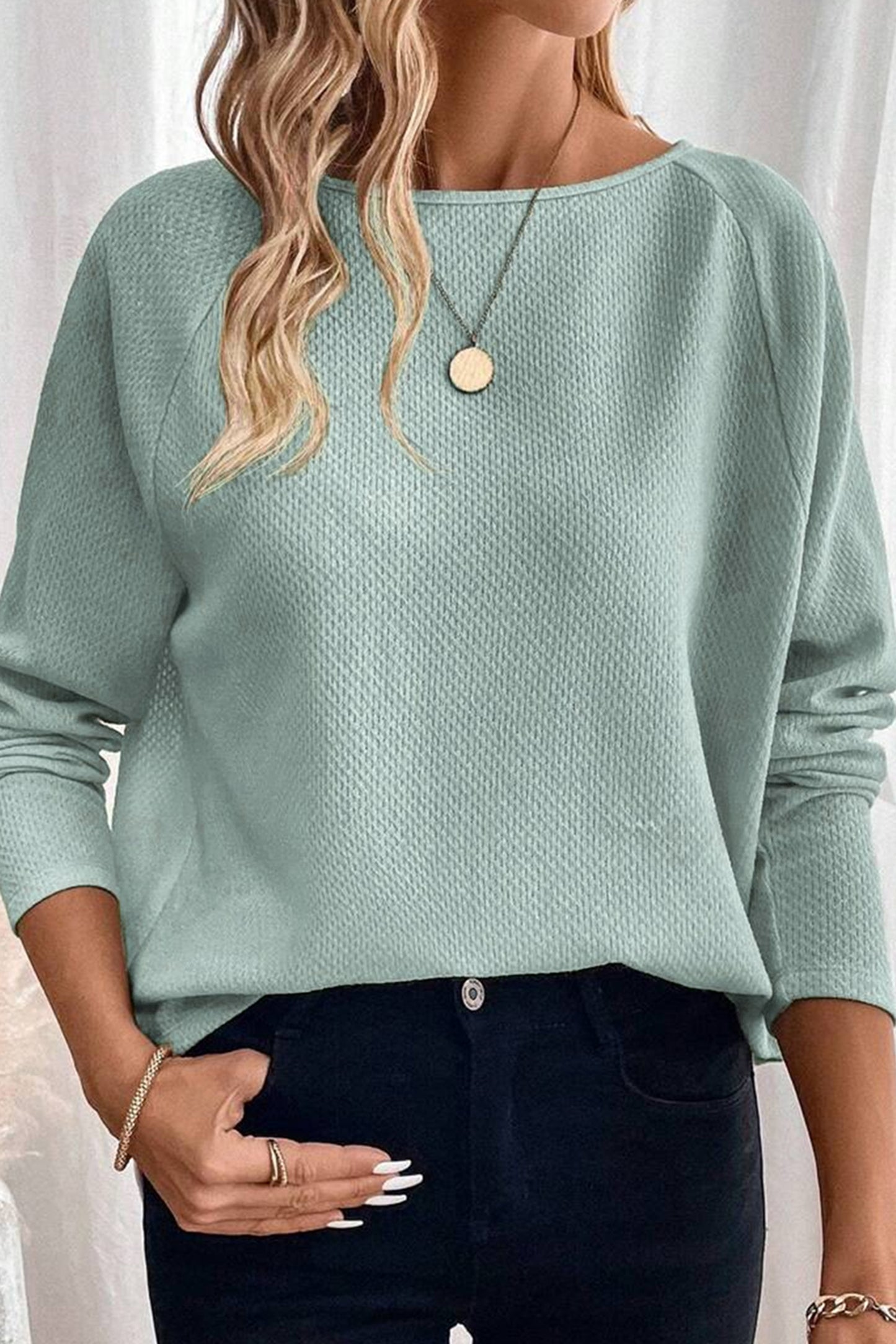 Raglan Sleeve Knit Loose Top