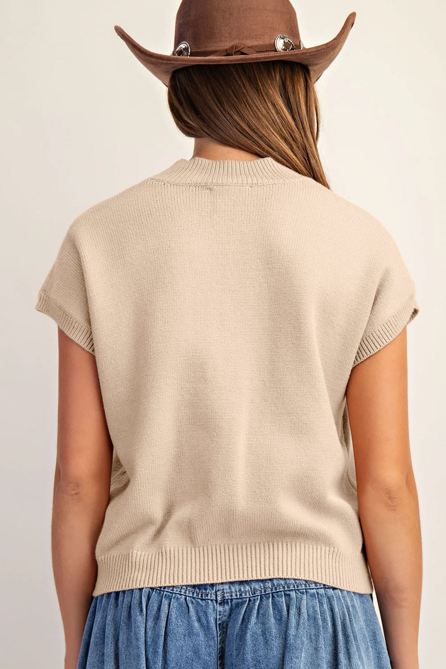 Horseshoes Mock Neck Sweater