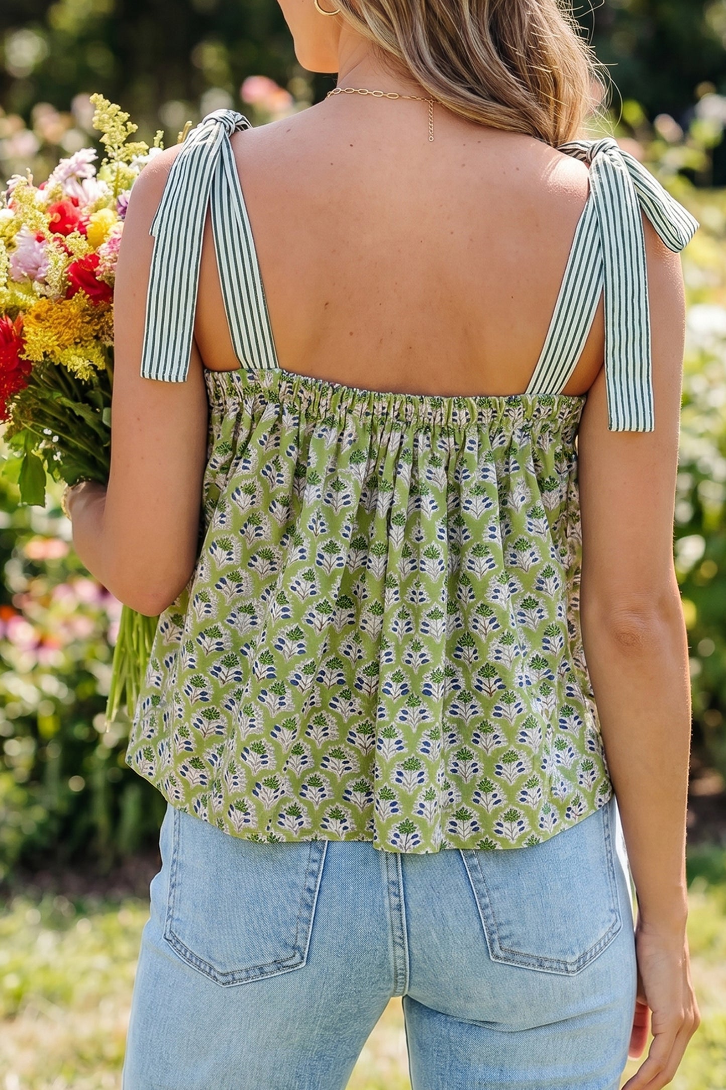 Boho Floral Babydoll Top