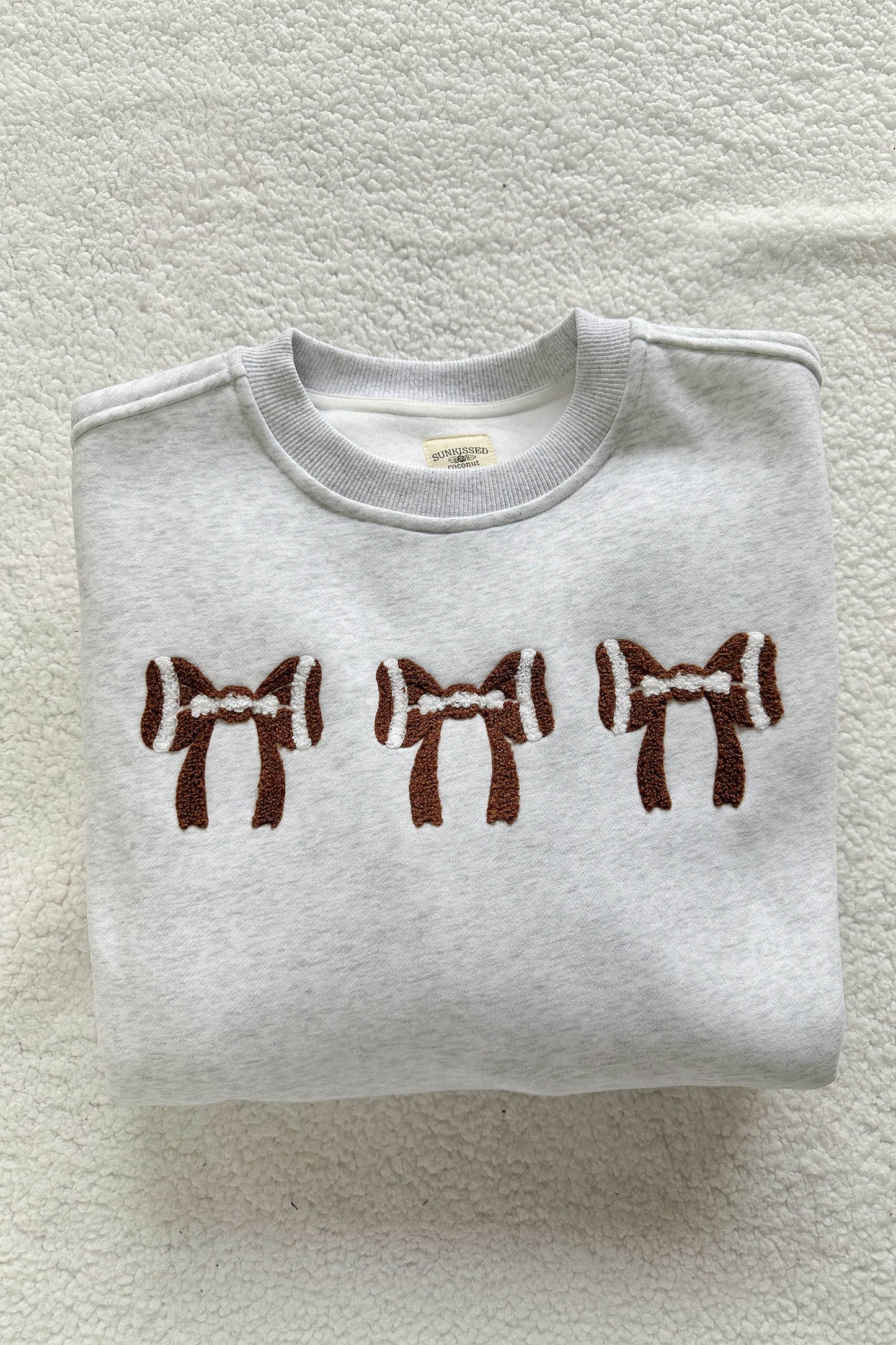 Chenille Embroidered Football Game Day Sweatshirt