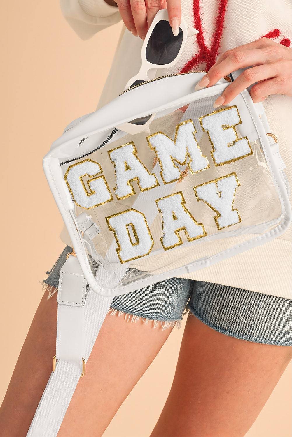 Clear PVC GAMEDAY Crossbody Bag